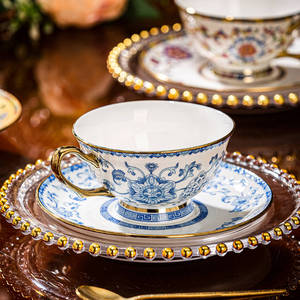 Jingdezhen Enamel Blue And White Ceramic Coffee <b>Cup</b> <b>Set</b> European Luxury Exquisite Afternoon <b>Tea</b> Drinking <b>Cup</b> Home Gift <b>Set</b> - Product Image 3