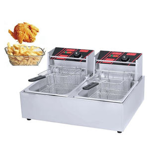 Professional Electric 1-Tank 2-<b>Basket</b> Fryer Machine Potato <b>Chips</b> Fryer Machine for Sale - Product Image 1
