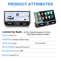 Navihua para Porsche Cayenne 2010-2016, Actualización de Auto, Pantalla Táctil de 12.3'', Reproductor Multimedia Android para Auto, DVD, Carplay, GPS, DSP, Radio