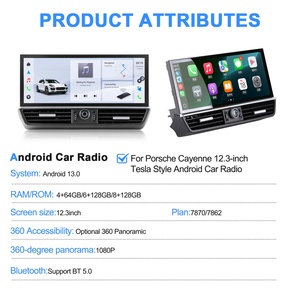 Navihua pour Porsche Cayenne 2010-2016, mise à niveau de la voiture, écran tactile Android 12,3'', lecteur DVD multimédia pour voiture, Carplay, GPS, DSP, radio - Product Image 6