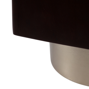 Tavolino Quadrato in Legno e Marmo, Comodino Moderno con Piano in Pietra e Base in Legno per Soggiorno e Camera da Letto - Product Image 6