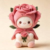 Adorable poupée en peluche Fée des fleurs, jouet en peluche végétal de dessin animé, mascotte personnalisée, cadeau pour enfants, décoration intérieure