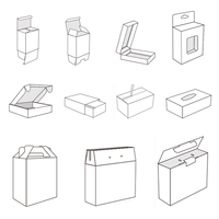 Boîte de papier de carton blanc auto-pliant personnalisé boîtes cadeaux de luxe avec logo de stratification mat pour l'emballage de vêtements en soie
