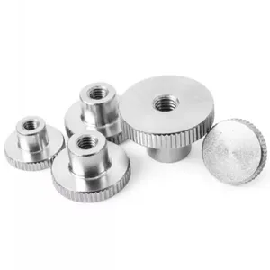 304 Stainless Steel natural color M3/M4/M5/M6 Through Hole Blind Hole Hand Adjusted Round Knurled Thumb Nut