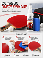 Ensemble de raquettes de tennis de table 2 en 1 et éponge de nettoyage, éponge pour l'entretien du caoutchouc, pour le nettoyage de la surface des raquettes de ping-pong