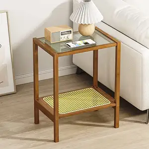 家用客厅咖啡桌床边桌竹制床头柜