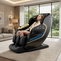Fauteuil de massage à double contrôle IA 4D, corps entier, airbag pour les jambes, double rouleaux pour les mollets, SPA pour les pieds, chauffage du dos, main bionique, Bluetooth