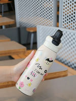 Mug isotherme en acier inoxydable à double paroi, motif dessin animé, pour garder au chaud et au froid, idéal pour le sport, le camping, les voyages, l'école, cadeau pour garçons et filles