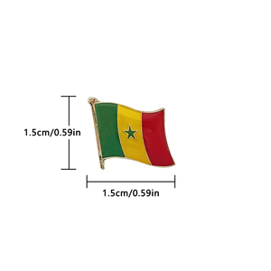 Senegal Nationale Vlag Reversspeldjes Kristal Epoxy Metaal Emaille Badge Verf Broche Souvenir Pak Persoonlijkheid Herdenkingsgeschenken - Product Image 3