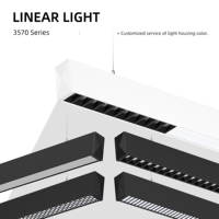 Lumière d'inondation réfléchissante en nid d'abeille anti-gare d'intérieur moderne 45W lampe de bureau suspension linéaire en aluminium