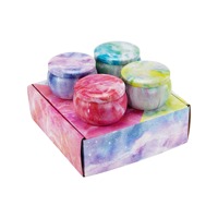 Vente en gros de boîtes en fer blanc vides de 4,4 oz avec couvercles - Pots à bougies vides personnalisés en coffret cadeau pour la fabrication de bougies