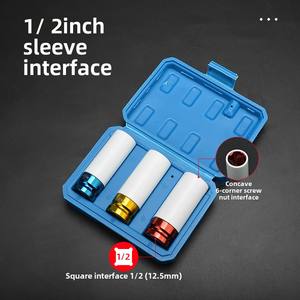 مجموعة مفاتيح ربط هوائية مطلية بالكروم 3 مفتاح ربط بصدم مربع لإطارات معدلة دعم OEM قابل للتخصيص - Product Image 3