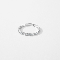 Bague de fiançailles de mariage promesse bague de mariée bijoux fins 925 argent Sterling classique étincelant Zircon anneaux pour les femmes
