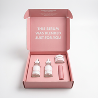 Boîte d'expédition en carton rigide personnalisée de luxe rose bleu violet écologique pour cosmétiques, parfums, cadeaux