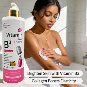 Private Label OEM Damen Natürliche Organische Kollagen Hyaluronsäure Vitamin B3 Feuchtigkeitsspendende Aufhellende Pflegende Lotion - Product Image 2