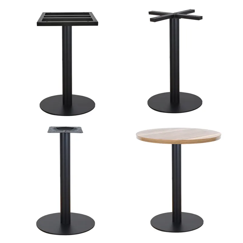 Foot metal black powder coated bar bistro table base for table marble