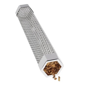 BBQ Grill Smoker Tube Barbecue Wood Pellet Cold Smoking Box Grilling Meat