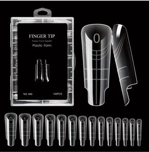 Beauty Mate OEM - Puntas de Uñas Postizas de Gel UV de Construcción Rápida, Cobertura Completa, Forma de Almendra, Longitud Corta, Extensión de Uñas Francesas - Product Image 1