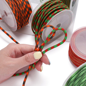 DIY Jewelry Accessories Paracord 4mm Weaving Rope Rainbow Color Tassel Bracelet Bead <b>String</b> Material - Product Image 4