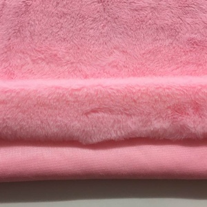 Peluche tricotée en Polyester synthétique, 12MM, couleur rose, teinture solide, fausse fourrure de lapin - Product Image 3