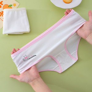 Slip perizoma in puro cotone per ragazze adolescenti Sui Nian, a vita media, non stringente, con stampa a fumetti, per studentesse delle scuole medie/ superiori - Product Image 4