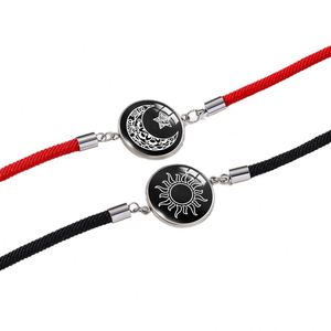 Pulsera de Pareja Luminosa con Diseño de Sol y Luna, Regalo Romántico para el Día de San Valentín, Brilla en la Oscuridad - Product Image 5