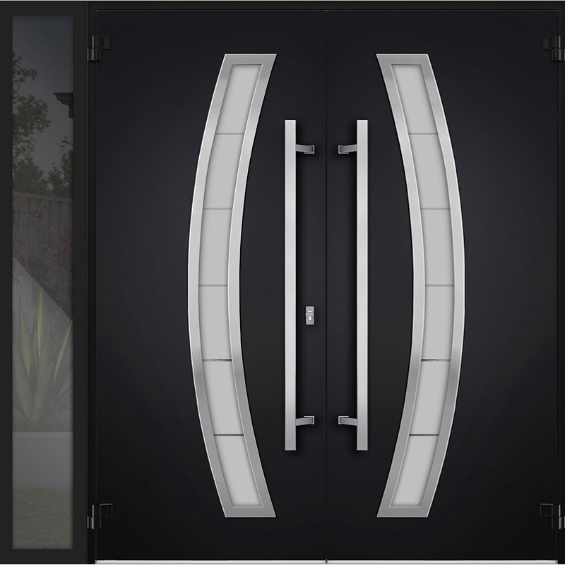 Steel Door With Vertical And Horizontal Divisions: Elegance Redefined