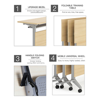 Bureau d'étude pliable personnalisable en gros Tables de réunion de conférence modulaires Table de formation pliante avec roues
