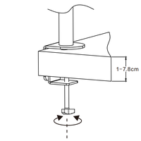 Fit 32 "pouces Vesa écran unique hauteur réglable en acier plastique 360 rotatif ordinateur portable bras ordinateur Riser moniteur support de montage