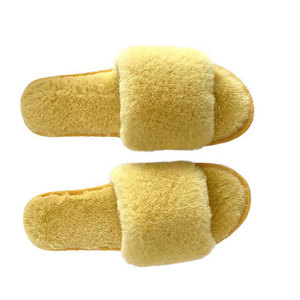 Da donna di bell'aspetto punta aperta inverno soffice moda per ciabatte da interno esterno con una cinghia Slip-On morbida e calda con pelliccia pelosa - Product Image 6