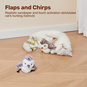 New Arrival! USB Rechargeable Interactive Sandpiper <strong>Cat</strong> Toy-Chirping, Flapping, and Engaging Fun - Product Image 3