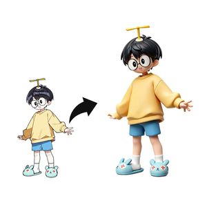 カスタマイズ可能なPVCドールと玩具車、レジンフィギュアオーナメント、キーホルダーペンダント、フロザン漫画玩具ブラインドボックス - Product Image 1