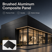 Panneau composite en aluminium brossé revêtu de PVDF de 4 mm et 5 mm pour le revêtement des plafonds et des colonnes
