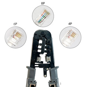 เครื่องมือซ่อมสายแลน RJ45 แบบ 2-in-1 พร้อมที่ตัดและปอกสายแบบฟันเลื่อย และเครื่องทดสอบ 6P 8P  คีมแบบปรับแต่งได้ตามสั่ง OEM - Product Image 4