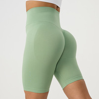 Promotion : Leggings de sport et de yoga pour femme, taille haute, respirants, effet push-up fessier, coupe ajustée, style short cycliste