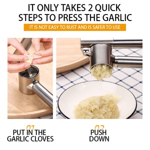 Hot-selling Durable Aluminum Alloy <b>Garlic</b> Press Ginger Crusher Manual Ginger <b>Chopper</b> Herb & Spice Tool Light Vibration Surface - Product Image 4