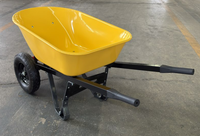 Chariot à roulettes en acier inoxydable robuste à deux roues 7CBF avec roue anti-crevaison pour le stockage industriel de l'OEM