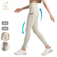 Pantalon de yoga taille haute pour femmes, sans bout de chameau, legging de sport avec poches