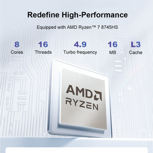 Mini PC Ninkear con AMD Ryzen 7 8745HS, 16GB DDR5, SSD PCIE3.0 de 1TB, Pantalla 4K, WiFi 6, BT5.2, Windows 11, Ninkear M8 - Product Image 6