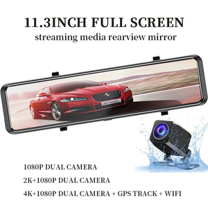 Cámara <span class=keywords><strong>de</strong></span> salpicadero para espejo retrovisor <span class=keywords><strong>de</strong></span> coche, lente Dual 4K, 10, 11 pulgadas, frontal y trasera, 1080P, <span class=keywords><strong>pantalla</strong></span> táctil completa, Wifi, para coche - Product Image 2