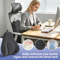 Coussin de soutien lombaire en mousse à mémoire de forme, coussin ergonomique pour chaise de bureau et siège de voiture, soulage les douleurs lombaires