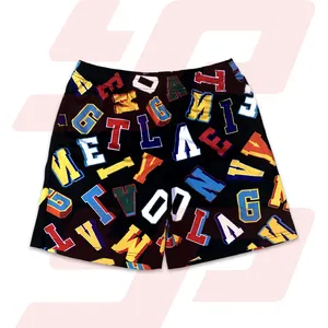 Short de sport en maille pour homme, imprimé, personnalisé, de haute qualité, avec Logo par Sublimation