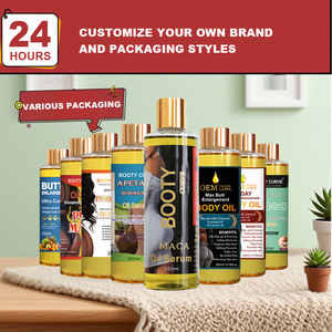 Personalizar logotipo propio extracto de maca a base de hierbas aceite esencial para agrandar glúteos grandes 250ml Boost Plump Booty Curve - Product Image 6
