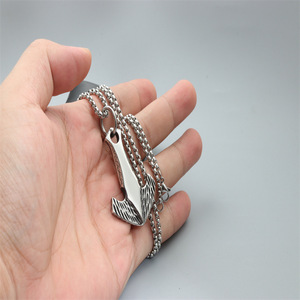 Collar con Colgante de Gancho Pirata de Acero Inoxidable, Joyería de Moda para Hombre y Mujer, Regalo con Diseño Geométrico Retro - Product Image 2