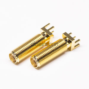 Konektor dudukan Pcb lurus perempuan Sma dengan sekrup panjang digunakan untuk industri komunikasi - Product Image 1