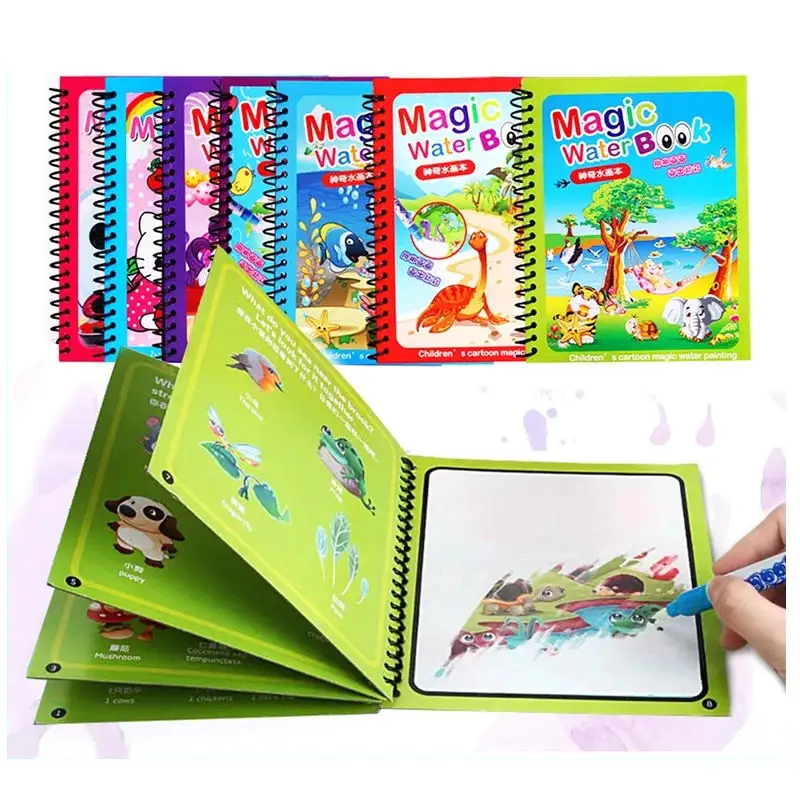 Wholesale Cheap Kids Doodle Painting Book Drawing Coloring Magic Water Book Learning Toys Gifts