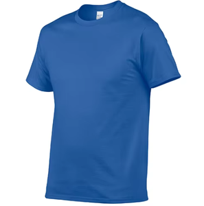 Camiseta blanca de gran tamaño en blanco de algodón peinado 100% para imprimir logotipo personalizado - Product Image 2