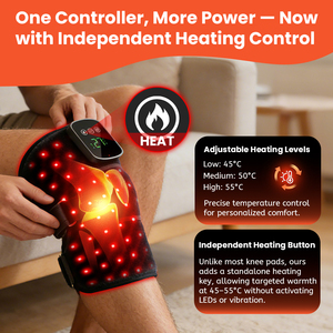 Massageador de Joelho Inteligente Portátil Personalizado com Terapia de Luz Vermelha de 660nm 850nm e Aquecimento - Product Image 3