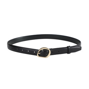 Merlad Genuine Leather Belt Black Cow Hide Rectangular Alloy Buckle Women's Waist Accessory Leisure Style Durable - Product Image 3