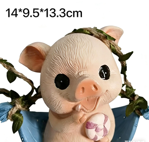 Adorno de Resina Personalizado al por Mayor, Cerdito Columpio para Decoración de Jardín Exterior, Directo de Fábrica, Resina Ecológica, Regalo para el Hogar - Product Image 6
